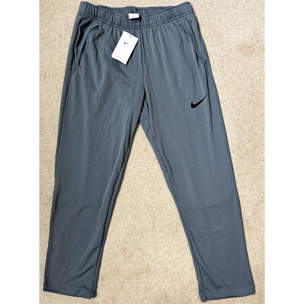 Nike Dri-FIT Mens M Gray Standard Fit Jogger Pocket Pants Functional Drawstring